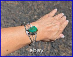 Navajo Bracelet Signed R Yazzie Royston Turquoise Native NA Jewelry size 6.5in