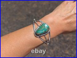 Navajo Bracelet Signed R Yazzie Royston Turquoise Native NA Jewelry size 6.5in