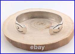 Navajo Cuff Bracelet Inlay Turq Sterling Silver Signed Native Jewelry Size 7