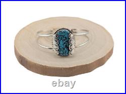 Navajo Cuff Bracelet Sterling Silver Matrix Turquoise Handmade Jewelry Sz 6.25in Navajo Cuff Bracelet Sterling Silver Matrix Turquoise Handmade Jewelry Sz 6.25in
