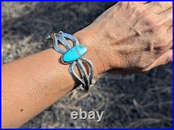 Navajo Cuff Bracelet Sterling Silver Signed NA Turquoise Jewelry Tufa Cast sz 8 Navajo Cuff Bracelet Sterling Silver Signed NA Turquoise Jewelry Tufa Cast sz 8