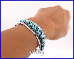 Navajo Cuff Bracelet Turquoise Jewelry Sterling Silver NA Women's Sz 6.25