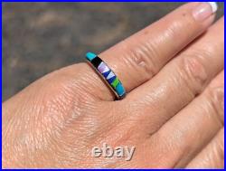 Navajo Handmade Ring Sterling Silver Native American Jewelry Signed Size 6.25 NA