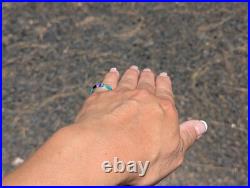 Navajo Handmade Ring Sterling Silver Native American Jewelry Signed Size 6.25 NA