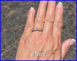 Navajo Handmade Ring Sterling Silver Native American Jewelry Signed Size 7 NA Navajo Handmade Ring Sterling Silver Native American Jewelry Signed Size 7 NA