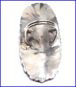 Navajo Handmade Sterling Silver Cluster Turquoise Ring Size 6 Leander Nez