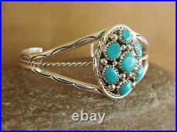 Navajo Indian Jewelry Sterling Silver Turquoise Bracelet! Melvin Chee