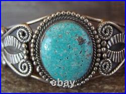 Navajo Indian Jewelry Sterling Silver Turquoise Bracelet by Yazzie