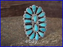 Navajo Indian Jewelry Sterling Silver Turquoise Cluster Ring Size 6 1/2 Begay Navajo Indian Jewelry Sterling Silver Turquoise Cluster Ring Size 6 1/2 Begay