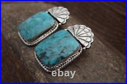 Navajo Indian Jewelry Sterling Silver Turquoise Post Earrings Sheena Jack