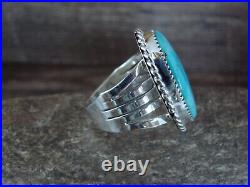 Navajo Indian Jewelry Sterling Silver Turquoise Ring Size 11.5 Yazzie