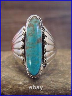 Navajo Indian Jewelry Sterling Silver Turquoise Ring Size 12 Coho