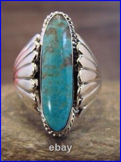 Navajo Indian Jewelry Sterling Silver Turquoise Ring Size 12 Coho