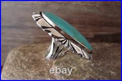 Navajo Indian Jewelry Sterling Silver Turquoise Ring Size 4.5 Johnson