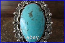 Navajo Indian Jewelry Sterling Silver Turquoise Ring Size 7 Delgarito