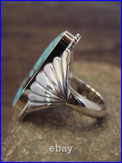 Navajo Indian Jewelry Sterling Silver Turquoise Ring Size 8 Coho