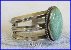 Navajo Indian Sterling Silver & Turquoise Stone Setting Jewelry Bracelet 50 Gram Navajo Indian Sterling Silver & Turquoise Stone Setting Jewelry Bracelet 50 Gram