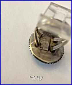 Navajo Jason Livingston Sterling Silver & Turquoise Ring Size 8 1/2