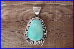 Navajo Jewelry Sterling Silver Turquoise Pendant Sharon McCarthy
