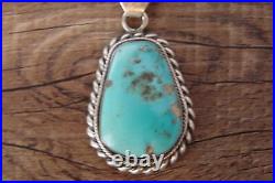 Navajo Jewelry Sterling Silver Turquoise Pendant Sharon McCarthy