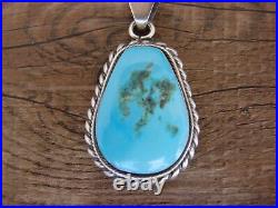 Navajo Jewelry Sterling Silver Turquoise Pendant by Sharon McCarthy