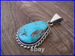 Navajo Jewelry Sterling Silver Turquoise Pendant by Sharon McCarthy
