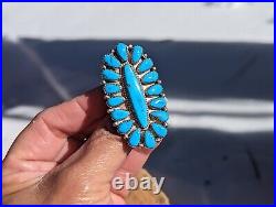 Navajo Jewelry Women's Native American Ring Sterling Silver Turquoise Sz 7.25