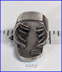 Navajo Marie Begay Big Sterling Silver Native American Turquoise Ring Size 7