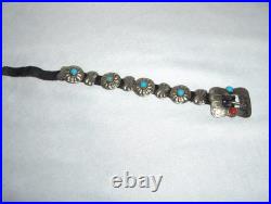 Navajo Medicine Woman Walking Thunder Turquoise Sterling Silver Bracelet