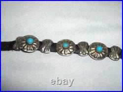 Navajo Medicine Woman Walking Thunder Turquoise Sterling Silver Bracelet