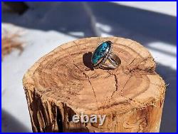 Navajo Ring Native American Jewelry Sterling Silver Matrix Turquoise Sz 7