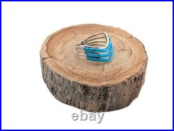 Navajo Ring Women's Native American Jewelry NA Natural Turquoise size 9.25 US