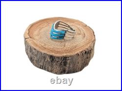 Navajo Ring Women's Native American Jewelry NA Natural Turquoise size 9.25 US Navajo Ring Women's Native American Jewelry NA Natural Turquoise size 9.25 US