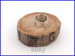 Navajo Ring Women's Native American Jewelry Natural Turquoise Inlay 7.75 US