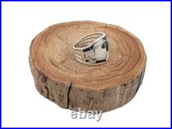 Navajo Ring Women's Native American Jewelry White Buffalo Turquoise 7.75 US