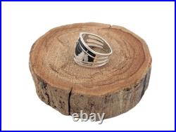 Navajo Ring Women's Native American Jewelry White Buffalo Turquoise 7.75 US