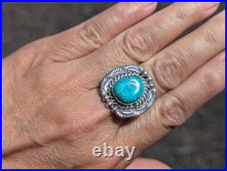 Navajo Rings Sterling Silver & Turquoise Handmade Native Am Signed Jewelry Navajo Rings Sterling Silver & Turquoise Handmade Native Am Signed Jewelry