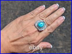 Navajo Rings Sterling Silver & Turquoise Handmade Native Am Signed Jewelry Navajo Rings Sterling Silver & Turquoise Handmade Native Am Signed Jewelry
