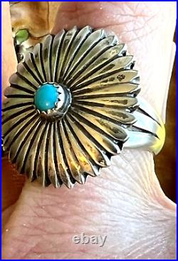 Navajo Roberta Begay 925 Sterling silver Turquoise ring Native American S 11 Navajo Roberta Begay 925 Sterling silver Turquoise ring Native American S 11