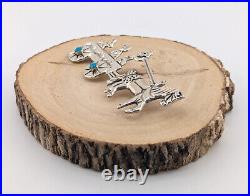 Navajo Sterling Silver Pin Jewelry, Horse-drawn 3D Turquoise Southwest Jewelry Navajo Sterling Silver Pin Jewelry, Horse-drawn 3D Turquoise Southwest Jewelry