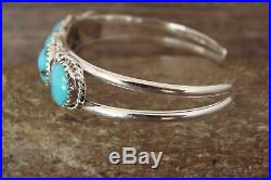 Navajo Sterling Silver Turquoise 5 Stone Cuff Bracelet! Begay