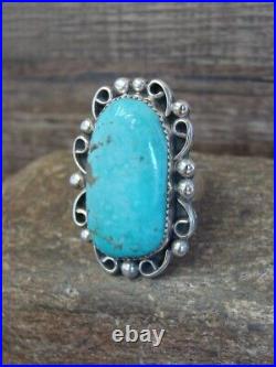Navajo Sterling Silver Turquoise Adjustable Ring Size 11 to 12 Cleveland Navajo Sterling Silver Turquoise Adjustable Ring Size 11 to 12 Cleveland