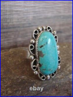 Navajo Sterling Silver Turquoise Adjustable Ring Size 11 to 12 Cleveland Navajo Sterling Silver Turquoise Adjustable Ring Size 11 to 12 Cleveland