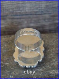 Navajo Sterling Silver Turquoise Adjustable Ring Size 11 to 12 Cleveland Navajo Sterling Silver Turquoise Adjustable Ring Size 11 to 12 Cleveland
