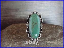 Navajo Sterling Silver Turquoise Adjustable Ring Size 8 to 11 Albert Cleveland