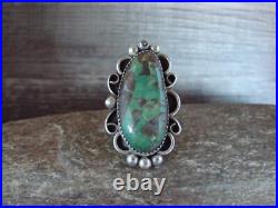 Navajo Sterling Silver Turquoise Adjustable Ring Size 8 to 11 Albert Cleveland