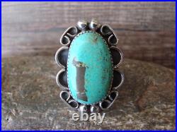 Navajo Sterling Silver Turquoise Adjustable Ring Size 8 to 11 Albert Cleveland