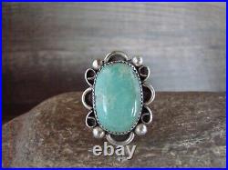 Navajo Sterling Silver Turquoise Adjustable Ring Size 8 to 11 Albert Cleveland
