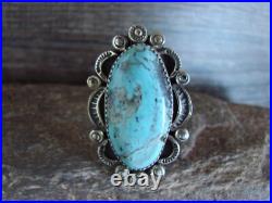 Navajo Sterling Silver Turquoise Adjustable Ring Size 8 to 11 Albert Cleveland