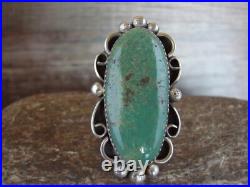 Navajo Sterling Silver Turquoise Adjustable Ring Size 8 to 11 Albert Cleveland